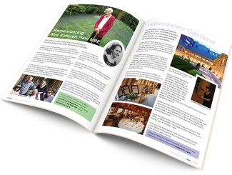 RHN News supporter magazine inner spread design