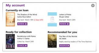 Library website mockup